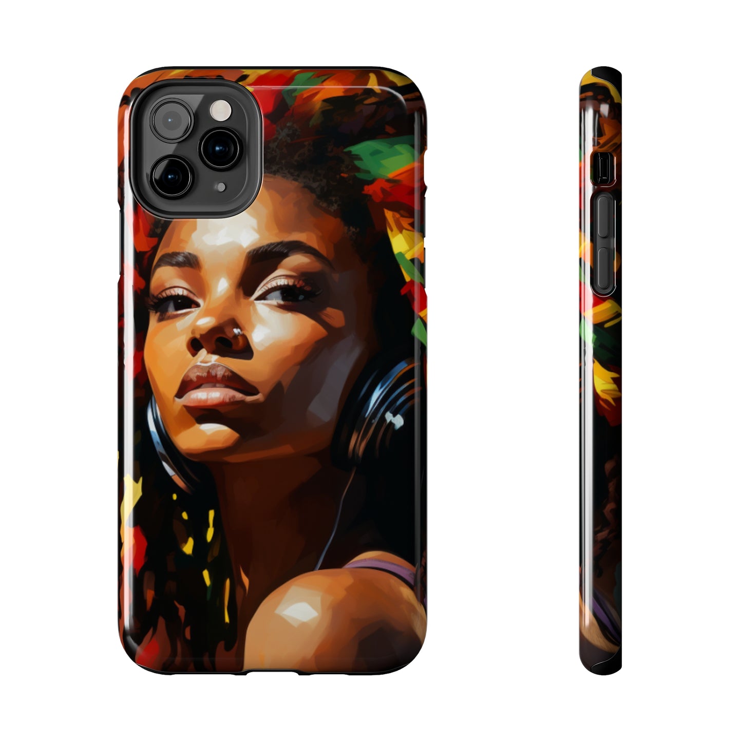 Beautiful Black Rasta Woman Tough Case For iPhone - #2