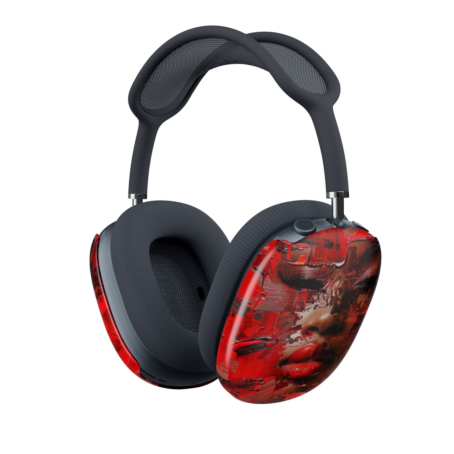 AirPod Max Case — Red Faced Woman Protective Covers (AOP)