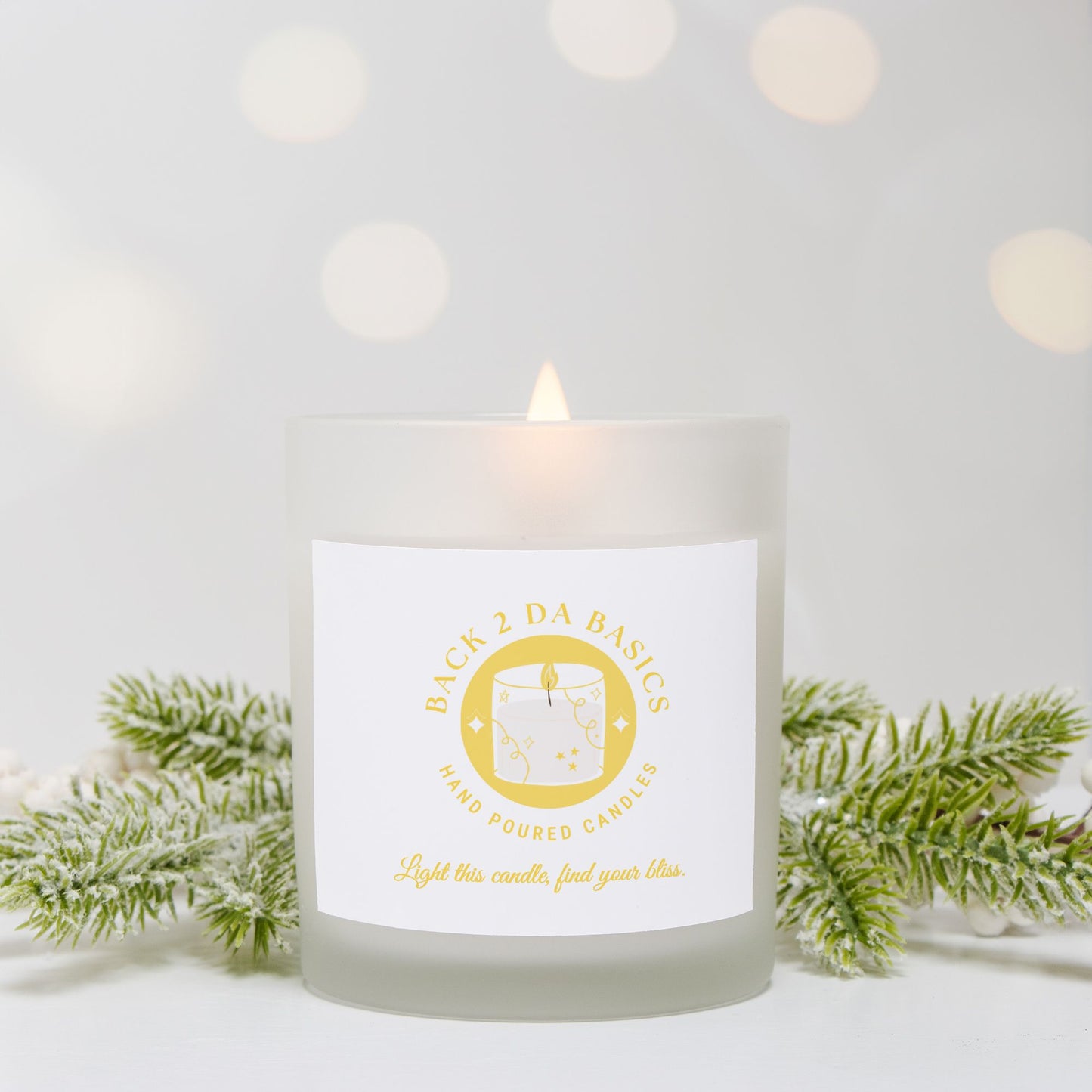 Find Your Bliss Frosted Glass (Hand Poured 11 oz) Candle