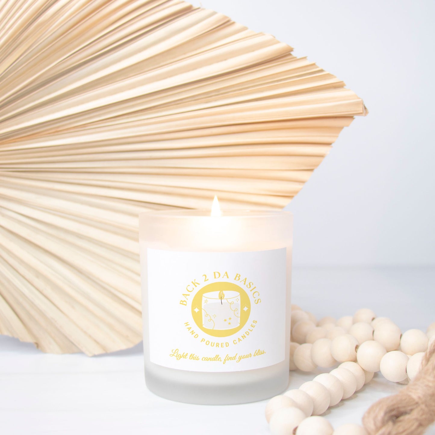 Find Your Bliss Frosted Glass (Hand Poured 11 oz) Candle